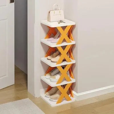 X-Shoe Rack with Dumbbell Storage, Full Floor, ABS Plastic, Multicolor