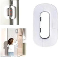 White Compact Drawer Lock for Home Security