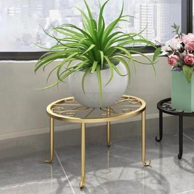 Modern Iron Plant Stand Black Golden Indoor Outdoor