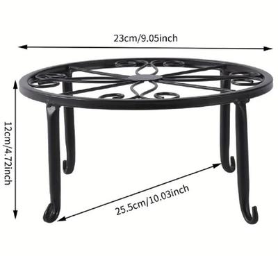 Modern Iron Plant Stand Black Golden Indoor Outdoor