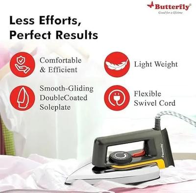 Dry Iron Stainless Steel Black Compact Pakistan