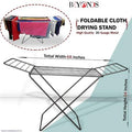 Foldable Stainless Steel Drying Rack Silver 68"
