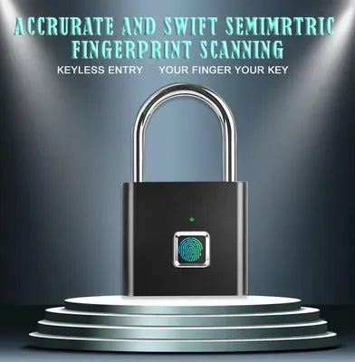 High Quality Smart Fingerprint Lock USB Rechargeable Biometric Digital Padlock