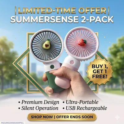 Mini Air Cooler Fan with LED Light & USB Power
