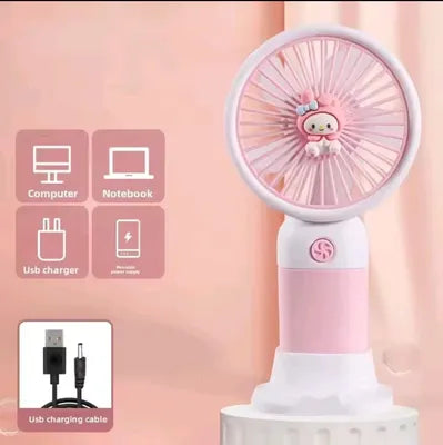 Mini Air Cooler Fan with LED Light & USB Power