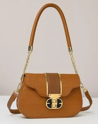 Maroon PU Leather Crossbody Bag for Girls