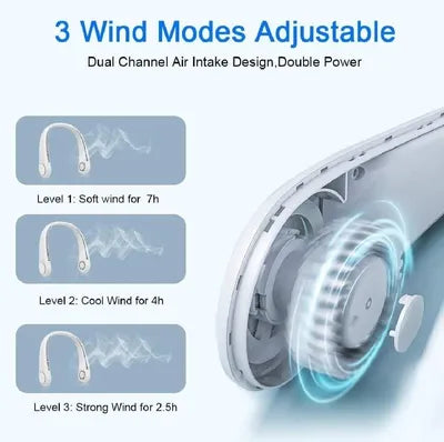 Rechargeable Neck fan 200mAh long Battery Life Foldable Neck Fan