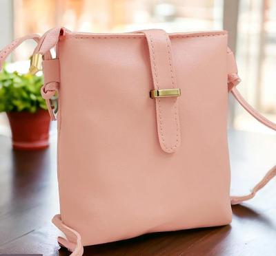 Maroon PU Leather Crossbody Bag for Girls