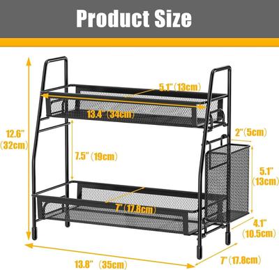 Black Stainless Steel Kitchen Storage Organizer 1 Pc
