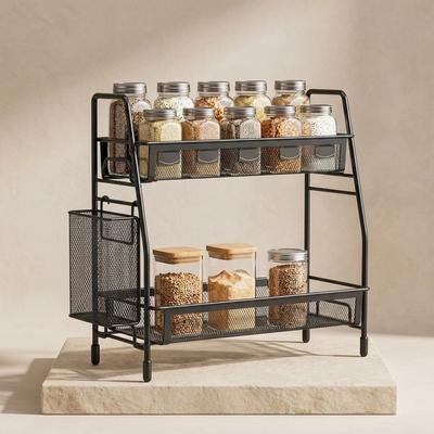 Black Stainless Steel Kitchen Storage Organizer 1 Pc